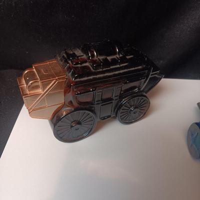 A COLLECTION OF VINTAGE AVON COLOGNE/AFTER SHAVE VEHICLES MOSTLY FULL