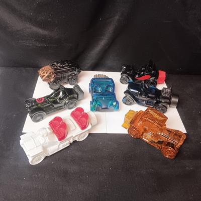 A COLLECTION OF VINTAGE AVON COLOGNE/AFTER SHAVE VEHICLES MOSTLY FULL