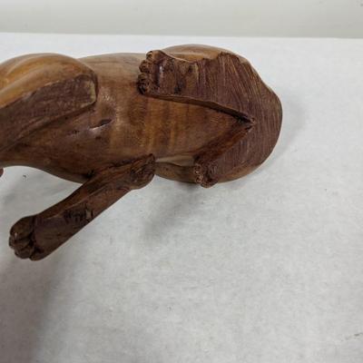 Hand Carved Wooden Cat