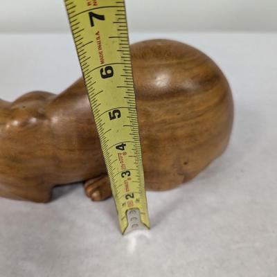Hand Carved Wooden Cat
