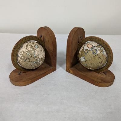 Vintage Globe Bookends