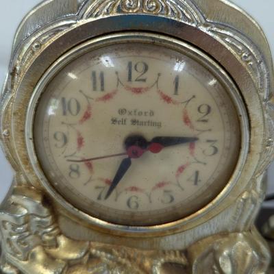 Vintage Oxford Self Starting Metal Horse Mantle Clock