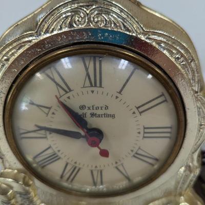 Vintage Metal Horse Oxford Self Starting Clock