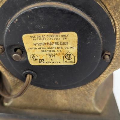 Vintage Metal Horse United Clock