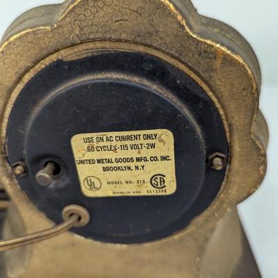 Vintage Metal Horse Clock United