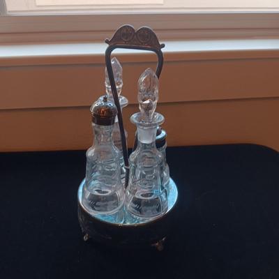 PELTON BROS. VINTAGE SILVER PLATED CRUET SET