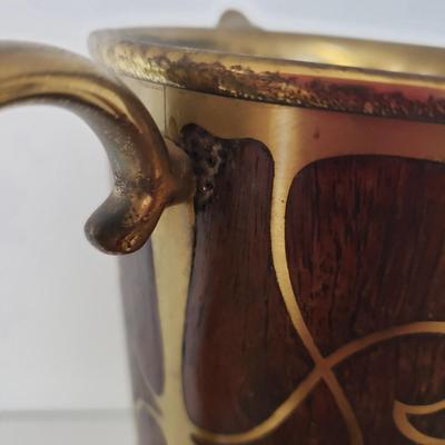Brass and Wood Inlaid Monogrammed Chalice (GBC-KD)