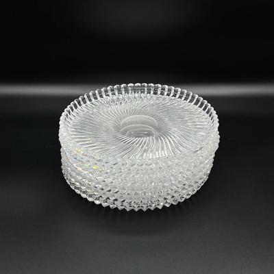 COSTCO ~ European Crystal ~ One (1) Footed Platter & Six (6) Plates