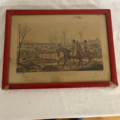 Framed Fox Hunting Engravings by T. Sutherland (GB-MG)