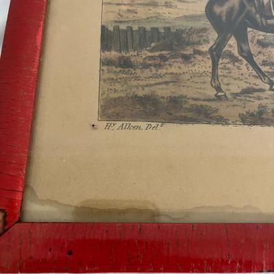 Framed Fox Hunting Engravings by T. Sutherland (GB-MG)