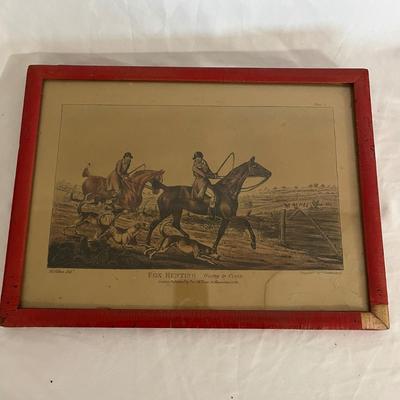 Framed Fox Hunting Engravings by T. Sutherland (GB-MG)