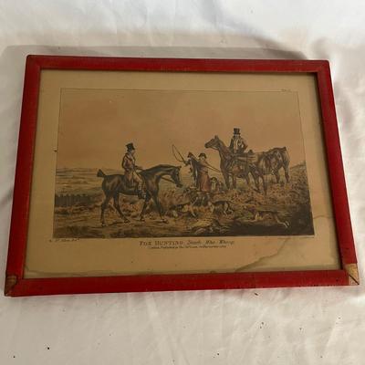 Framed Fox Hunting Engravings by T. Sutherland (GB-MG)