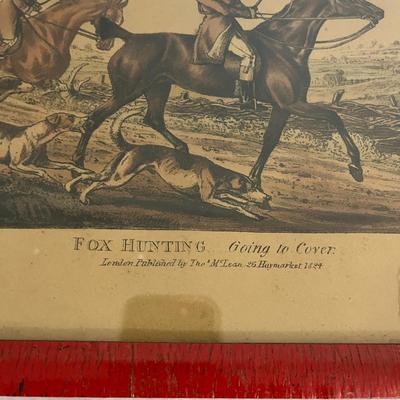 Framed Fox Hunting Engravings by T. Sutherland (GB-MG)