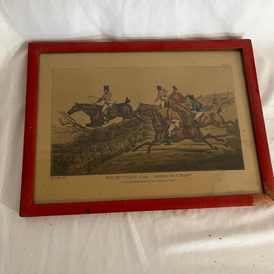 Framed Fox Hunting Engravings by T. Sutherland (GB-MG)