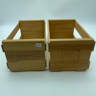 2-vintage Napa Valley cd crates