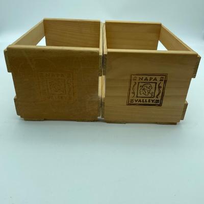 Vintage Napa Valley double row cd crate