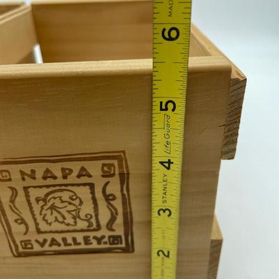 Vintage Napa Valley double row cd crate