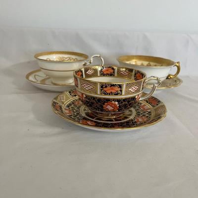 Three Tiffany & Company Tea Cups & Saucers (GB-MG)
