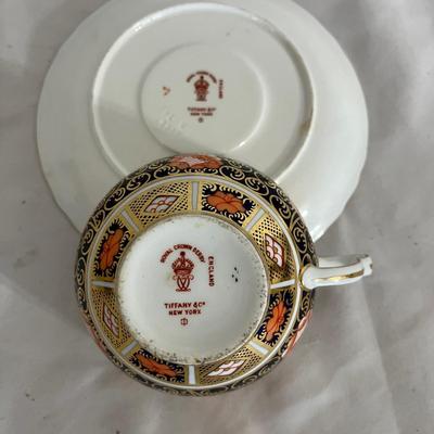 Three Tiffany & Company Tea Cups & Saucers (GB-MG)