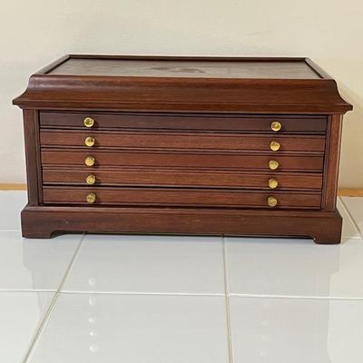 FRANKLIN MINT ~ Silver Dollar Coin Chest Holder