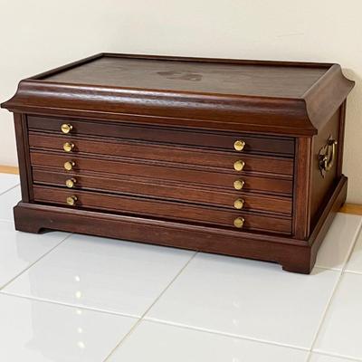 FRANKLIN MINT ~ Silver Dollar Coin Chest Holder