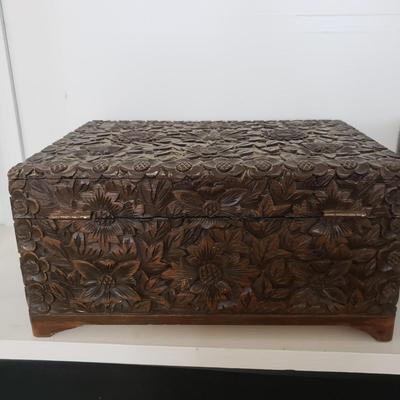 Floral Carved Wooden Boxes (GBC-KD)