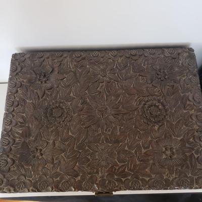 Floral Carved Wooden Boxes (GBC-KD)