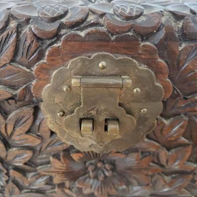 Floral Carved Wooden Boxes (GBC-KD)