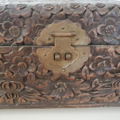 Floral Carved Wooden Boxes (GBC-KD)