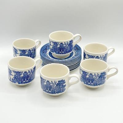 CHURCHILL ~ Willow ~ 4 Piece Service For 10 ~ (59 Total Pieces) ~ *Read Details