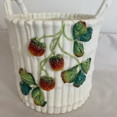 Vintage Strawberry Ceramic Canister (GB-MG)