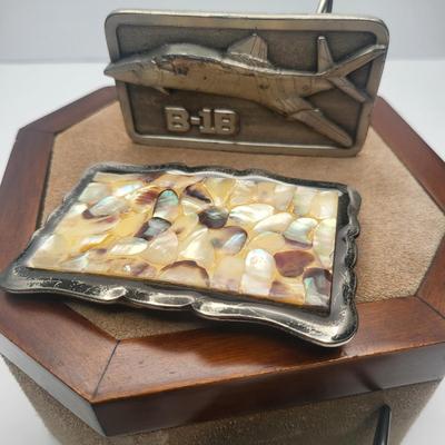 Men's Suede Italy Jewelry Box & Buckle Collection Camaro