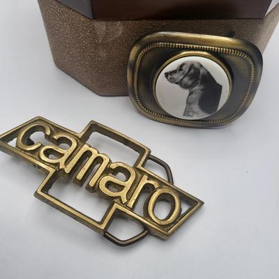 Men's Suede Italy Jewelry Box & Buckle Collection Camaro