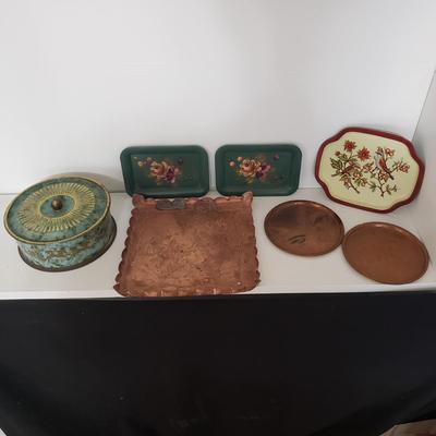 Metal Tin Made in West Germany, Copper Trays and More (GBC-KD)