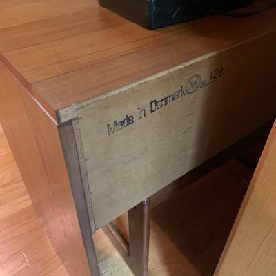 MCM Teak Vanity w/ Lift Up Mirror & Stool