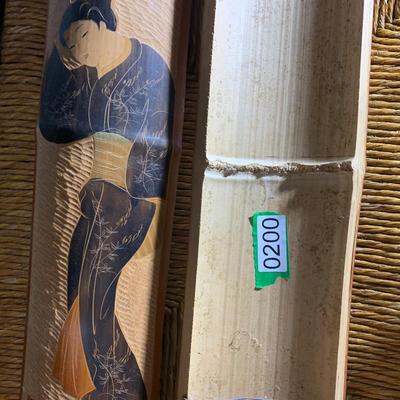 Pair of Asian Bamboo Art