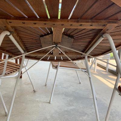 Mid Century Danish Modern Teak Patio Set