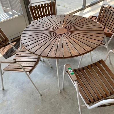 Mid Century Danish Modern Teak Patio Set