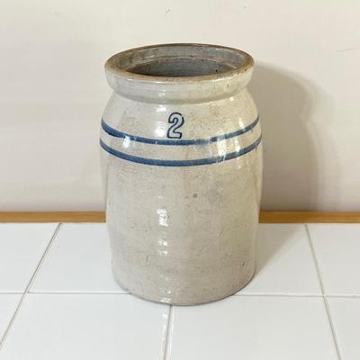 #2 Stoneware Butter Churn / Crock