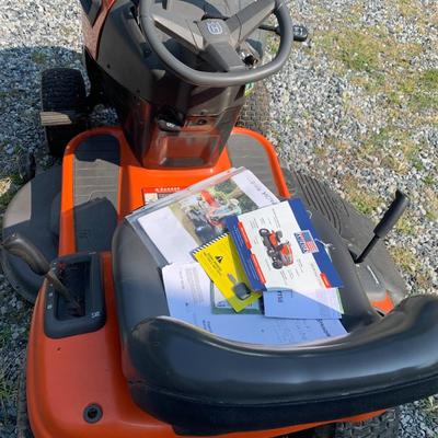 Husqvarna YTH 1846 Lawn Tractor & Dumping Utility Cart 18.5 HP 46" Deck Intek 540cc RUNS GREAT!