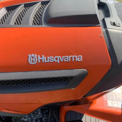 Husqvarna YTH 1846 Lawn Tractor & Dumping Utility Cart 18.5 HP 46" Deck Intek 540cc RUNS GREAT!