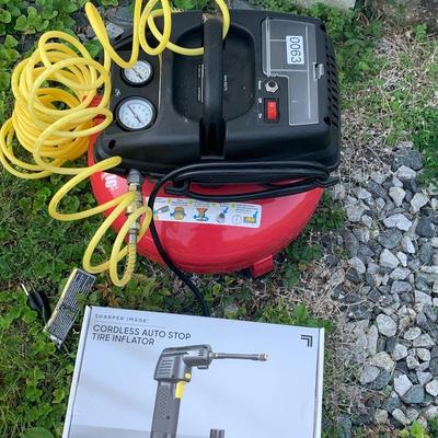 Air Compressor & Cordless Sharper Image Tire Inflator