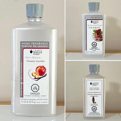 LAMP BERGER ~ Four (4) Lamps & Three (3) Fragrances Bottles