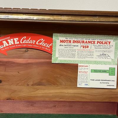 LANE ~ Vtg. Solid Wood Inlaid Cedar Chest ~*Read Details