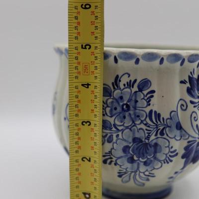 Delft Hand Painted Plant Pot, Holland