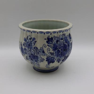 Delft Hand Painted Plant Pot, Holland