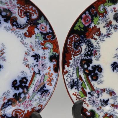 Corey Hill Oriental Stoneware Plates, England (2)