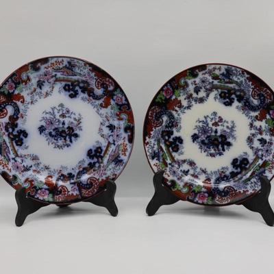 Corey Hill Oriental Stoneware Plates, England (2)
