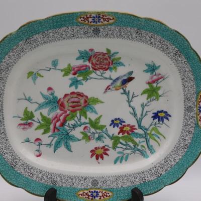Antique FELSPAR Porcelain Serving Platters & Bowl, 1836