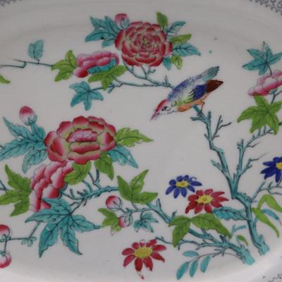 Antique FELSPAR Porcelain Serving Platters & Bowl, 1836